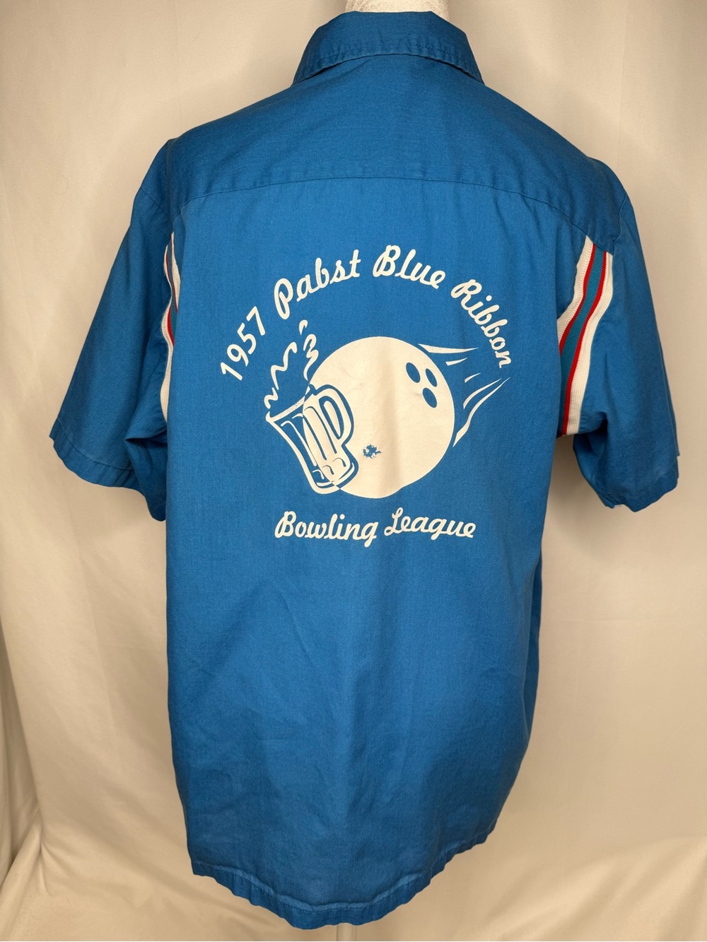 1957 Hilton Bowling League Shirt- Pabst Blue Ribbon Medium